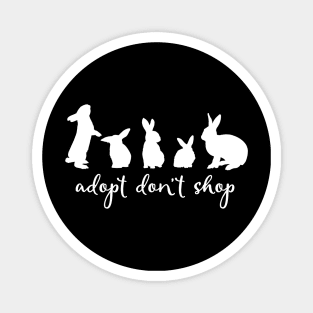 Adopt Don't Shop - Alternate Bunny Edition (White) Magnet